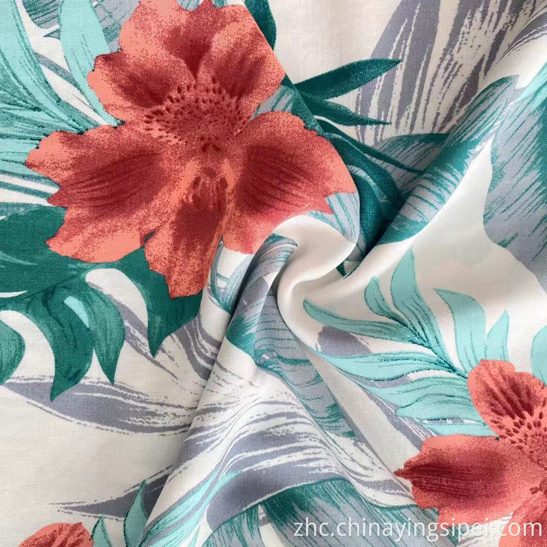 Shaoxing Textile Stock 100%人造丝/Viscose编织印花织物人造丝奇特(Challis)印刷30*30 ECOVERO打印衬衫礼服